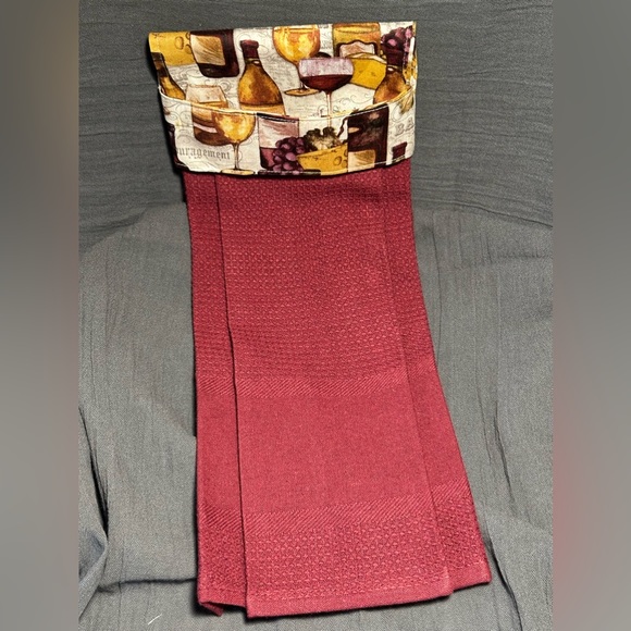 NEW Handmade Wine “Stay Hanging” Hand Towel - Picture 4 of 9